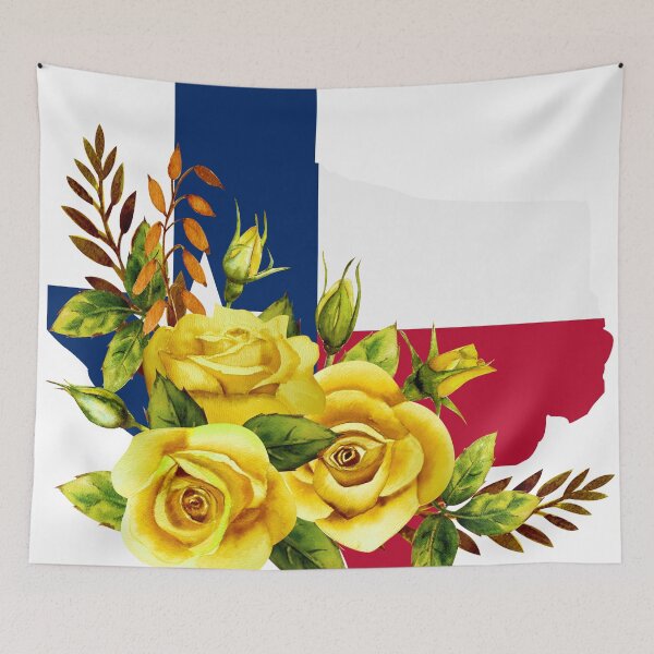 Item preview, Texas Yellow Rose - Texas Flag designed and sold by JessArty ⭐⭐⭐⭐⭐.