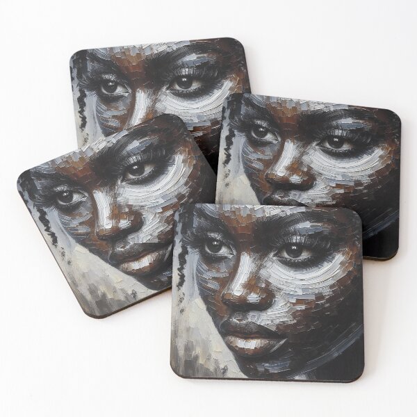Item preview, Black African woman painted in oil designed and sold by WeLovePopArt.