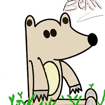 Artwork thumbnail, A bear sitting in grass by lukesubbby