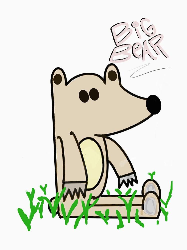 Thumbnail 7 of 7, Classic T-Shirt, A bear sitting in grass designed and sold by lukesubbby.