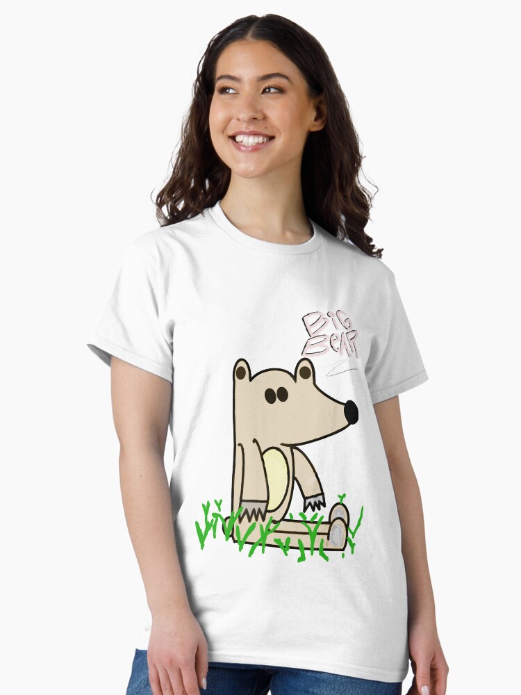 Thumbnail 2 of 7, Classic T-Shirt, A bear sitting in grass designed and sold by lukesubbby.