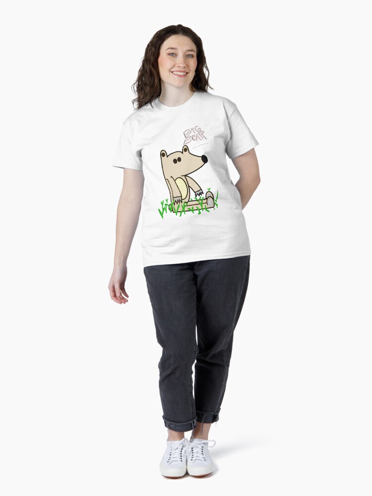 Thumbnail 4 of 7, Classic T-Shirt, A bear sitting in grass designed and sold by lukesubbby.