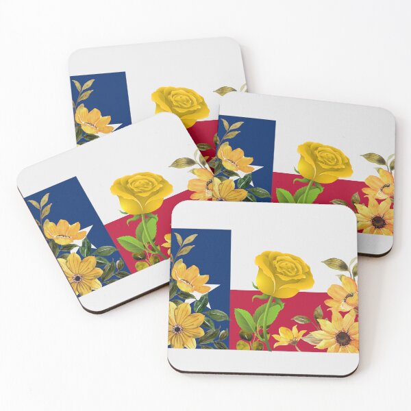 Item preview, Texas Yellow Rose with Texas Flag designed and sold by JessArty ⭐⭐⭐⭐⭐.
