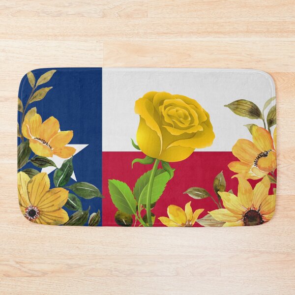 Item preview, Texas Yellow Rose with Texas Flag designed and sold by JessArty ⭐⭐⭐⭐⭐.