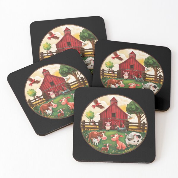 Item preview, Funny Animals on the Farm.Cows,pigs,chickens,goats. designed and sold by elnexshop.