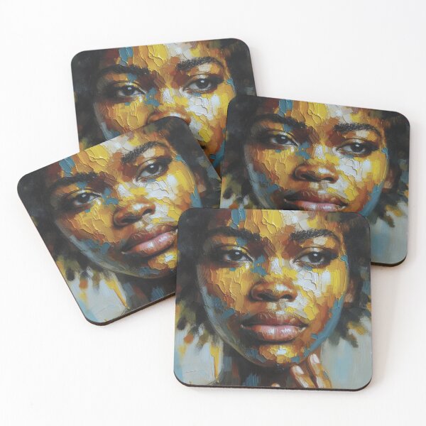 Item preview, Black African woman painted in oil designed and sold by WeLovePopArt.