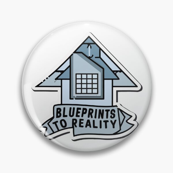 Item preview, House Blueprint Technical Design with 'Blueprints To Reality' Quote designed and sold by NiftyWrx.