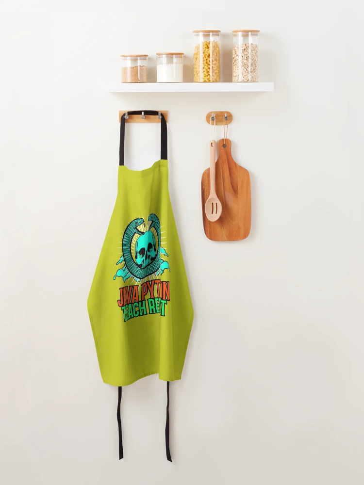Thumbnail 4 of 6, Apron, Java python teach repeat absurd. designed and sold by Redlimetshirts.