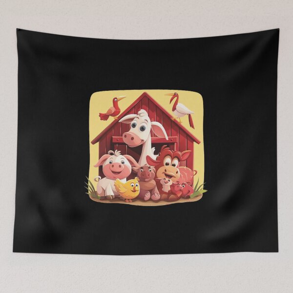 Item preview, Funny Animals on the Farm.Cows,pigs,chickens,goats. designed and sold by elnexshop.