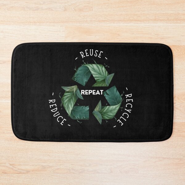 Item preview, Reduce Reuse Recycle Repeat Recycling Logo with Leaves and Green Plants. Go Green, Recycling Symbol, Save the Earth, Earth Day Awareness April 22 designed and sold by moproconcepts.