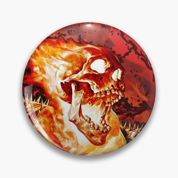 Item preview, fire skull designed and sold by White Tiger Designz .