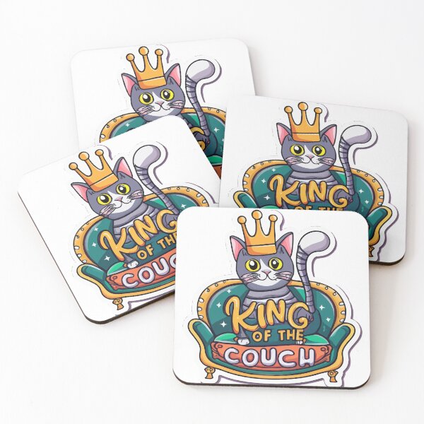 Item preview, Royal Cat King of the Couch Cartoon Sticker designed and sold by NiftyWrx.
