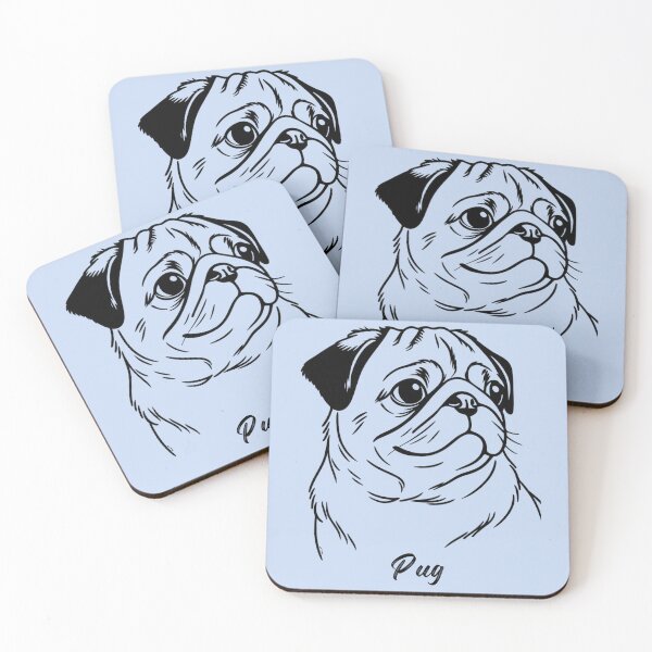Item preview, Line Drawing of A Pug designed and sold by critterpatchusa.