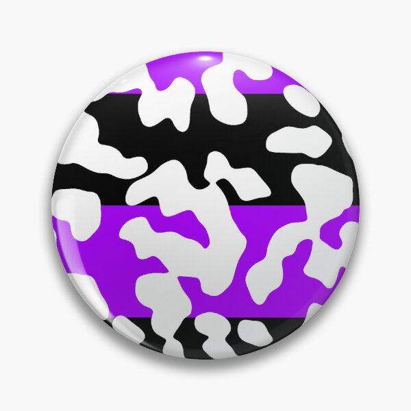 Item preview, Chunky Black and Purple Horizontal Stripes Under Cowprint Over designed and sold by TheRulerofEarth.