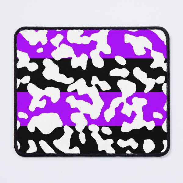 Item preview, Chunky Black and Purple Horizontal Stripes Under Cowprint Over designed and sold by TheRulerofEarth.