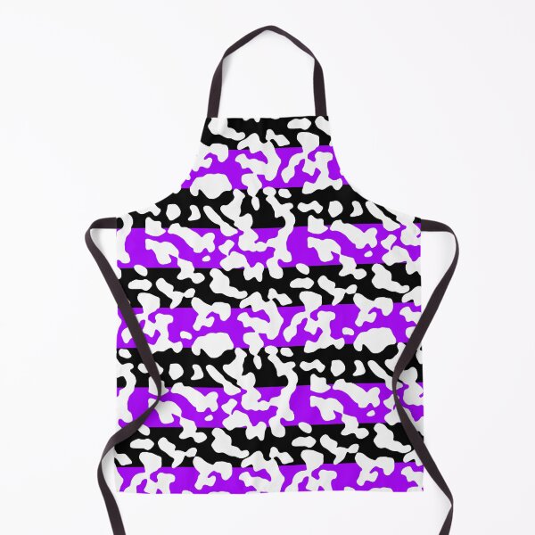 Item preview, Chunky Black and Purple Horizontal Stripes Under Cowprint Over designed and sold by TheRulerofEarth.