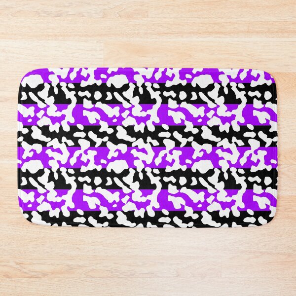 Item preview, Chunky Black and Purple Horizontal Stripes Under Cowprint Over designed and sold by TheRulerofEarth.