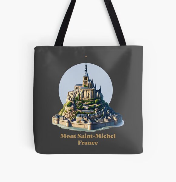 ★Le Mont Saint Michel★ ANILLE Advertisement Tote Bag_Grey Vintage Tote bag | Le Mont Saint Michel
