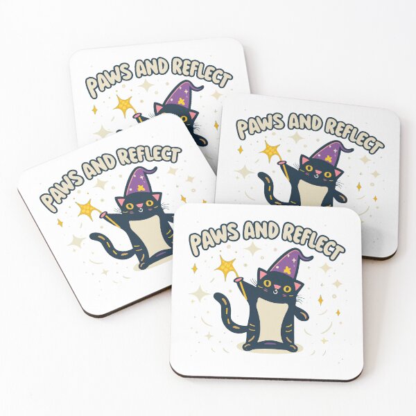 Item preview, Paws and Reflect - Whimsical Wizard Cat with Magic Wand designed and sold by NiftyWrx.