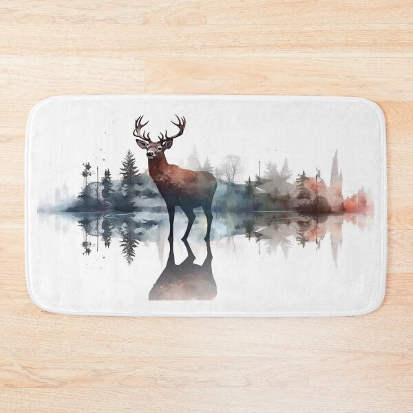 Item preview, Double Exposure Moose Watercolour designed and sold by Roxane Bay.