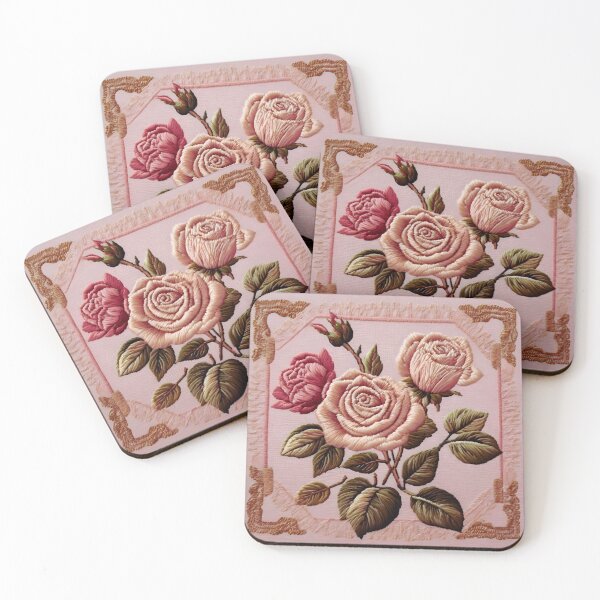 Item preview, Shabby Chic Embroidered Roses designed and sold by SloganExpress.