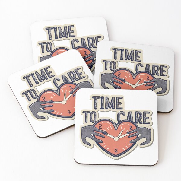 Item preview, Time to Care - Heart Hands Analog Clock designed and sold by NiftyWrx.