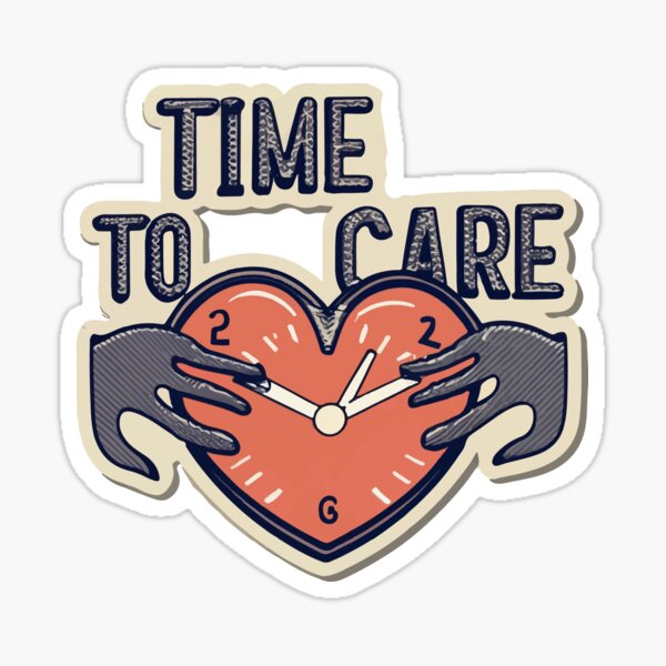 Item preview, Time to Care - Heart Hands Analog Clock designed and sold by NiftyWrx.