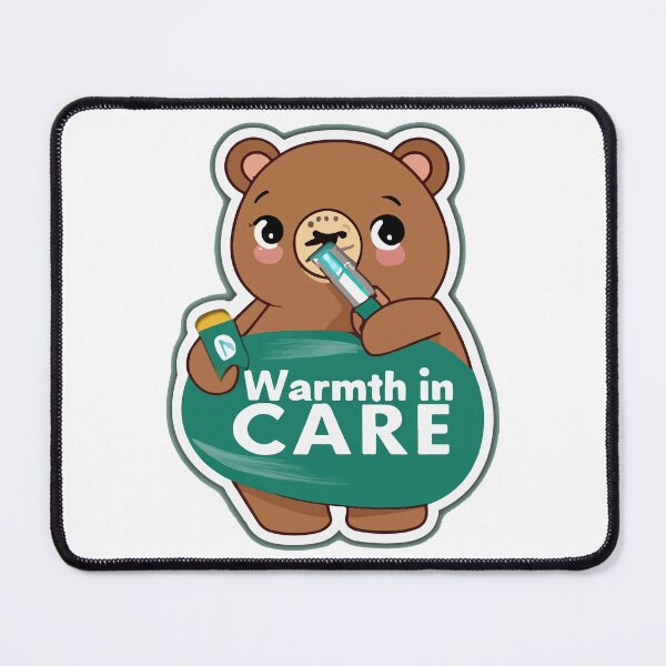 Item preview, Nurse Bear 'Warmth in Care' Illustration designed and sold by NiftyWrx.