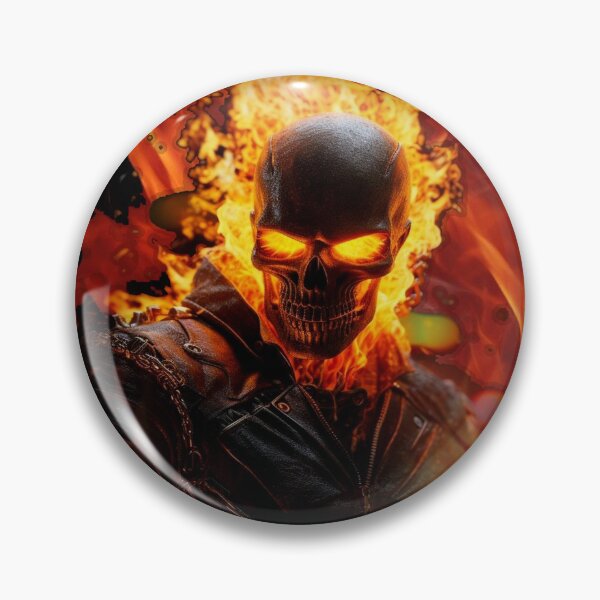 Item preview, fire Skull designed and sold by White Tiger Designz .