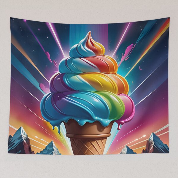 Item preview, Magical And Delicious Rainbow Ice Cream designed and sold by TheArtOfPat.