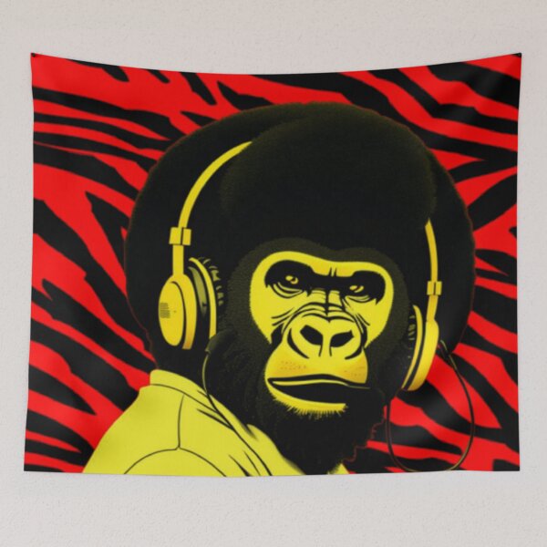 Item preview, Gorilla pop art designed and sold by Roxburylane.