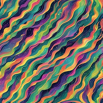 Artwork thumbnail, Abstract Colorful Aurora Pattern by calibrit