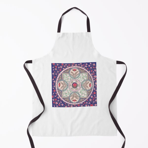 Item preview, Floral Folk Mandala Blue designed and sold by TabMaraArt.