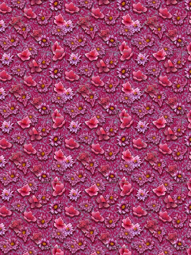 Thumbnail 3 of 3, Scarf, Multi-Layered Roses Pattern 2 designed and sold by Gohan25.