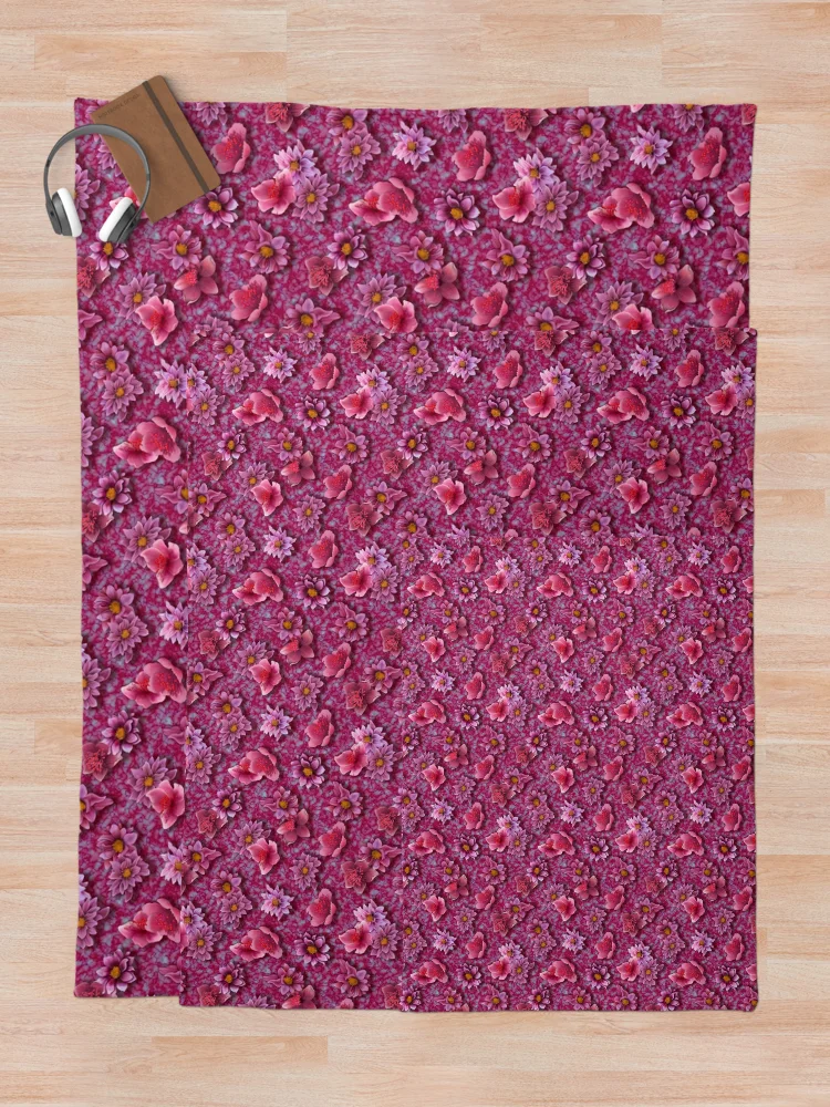 Thumbnail 5 of 6, Throw Blanket, Multi-Layered Roses Pattern 2 designed and sold by Gohan25.