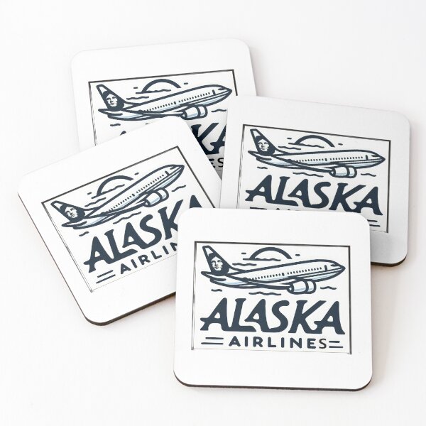 Item preview, Alaska airlines  drawing  black and white  Emblem  designed and sold by Expressions-Sel.