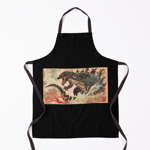 Item preview, Kaiju monster in a Hokusai tsunami 02 designed and sold by okeyjet.