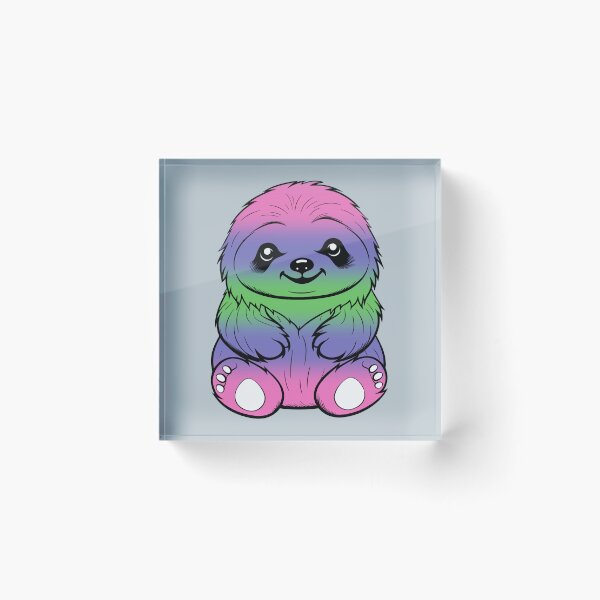 Item preview, Cute Trigender Pride Flag Sloth, Subtle Kawaii Trigender Sloth Design designed and sold by Travelslightly.