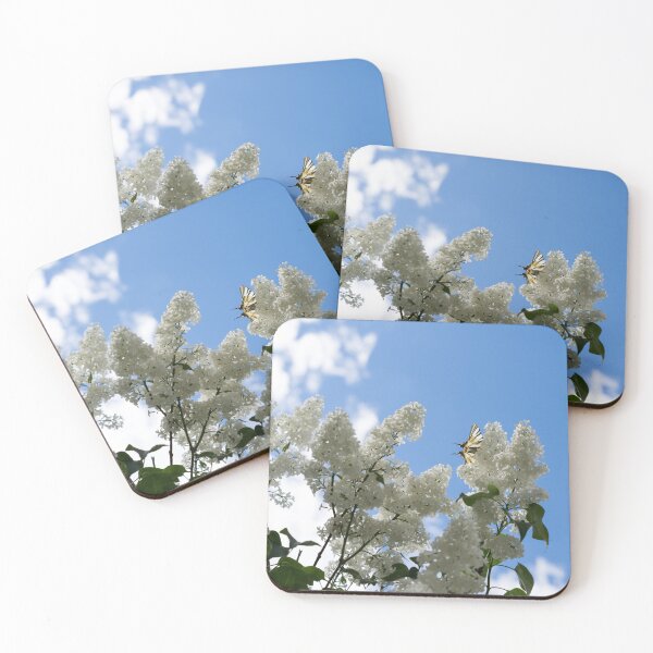 Item preview, Swallowtail Butterfly Atop White Lilac in Full Bloom designed and sold by Georgia Mizuleva.