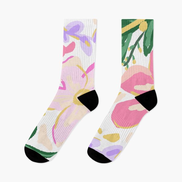 Item preview, estampado de hojas y flores coloridas designed and sold by ArtKar.