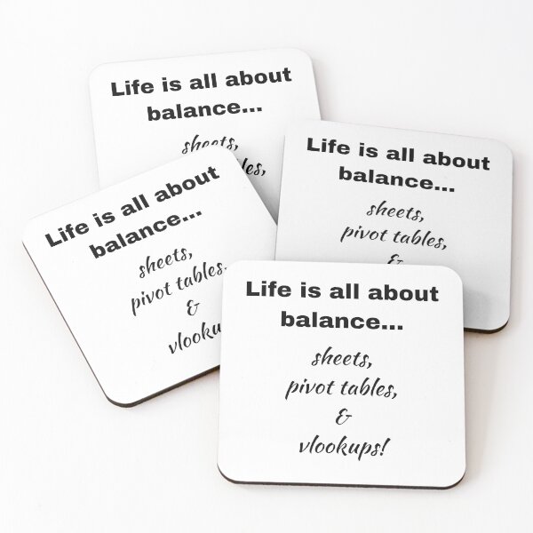Item preview, Life is all about balance…sheet, pivot table, & vlookups designed and sold by 7ofUsDesigns.