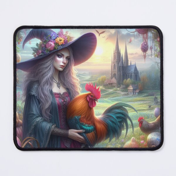 Item preview, beautiful witch with in purple dress fantasy easter landscape designed and sold by Expressions-Sel.
