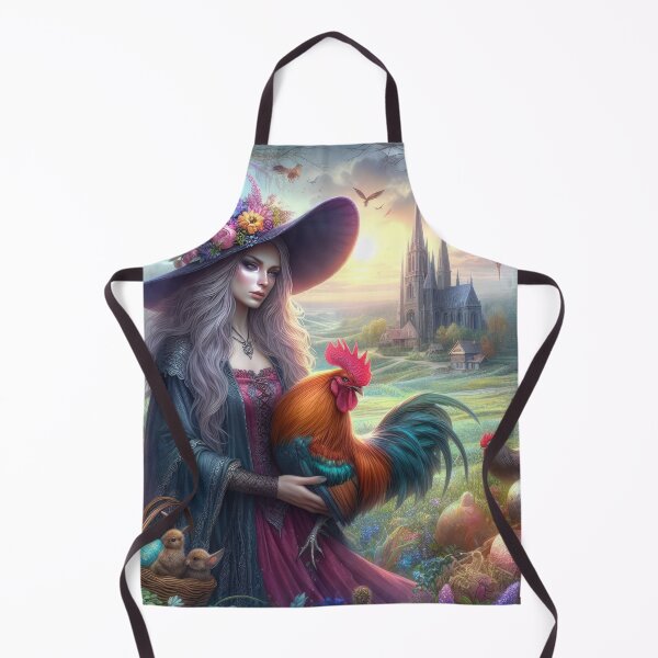 Item preview, beautiful witch with in purple dress fantasy easter landscape designed and sold by Expressions-Sel.