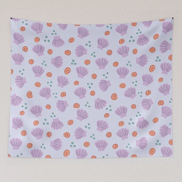 Item preview, Seashells from the beach - Cool tones designed and sold by Illustrated by Nat.