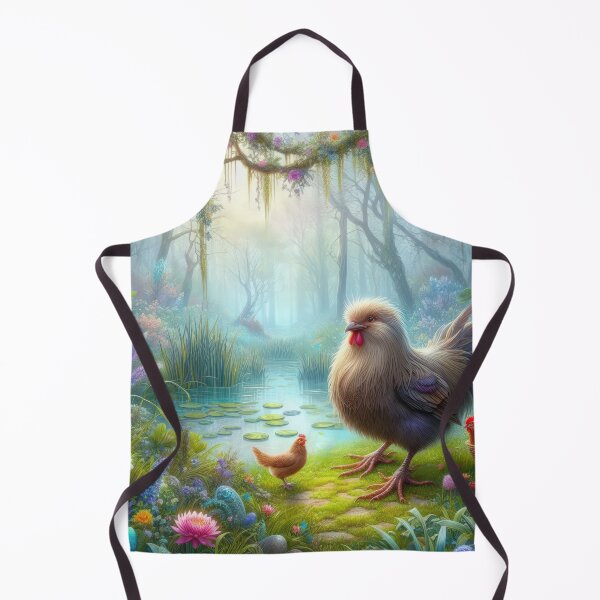 Item preview, large hen with ordinary hens fantasy easter landscape designed and sold by Expressions-Sel.