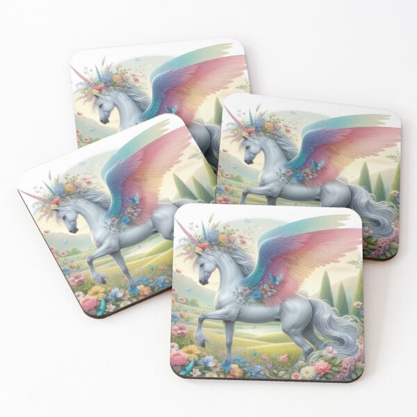 Item preview, Pegasus with flowers fantasy easter landscape designed and sold by Expressions-Sel.
