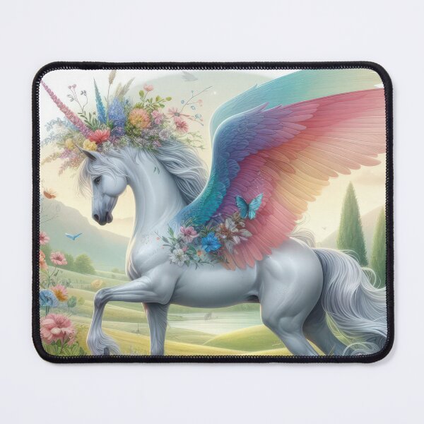 Item preview, Pegasus with flowers fantasy easter landscape designed and sold by Expressions-Sel.