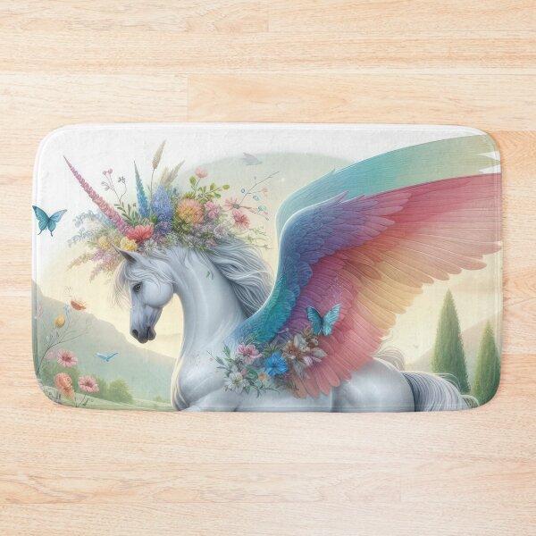 Artikelvorschau, Pegasus mit Blumen Fantasy Osterlandschaft entworfen und verkauft von Expressions-Sel.