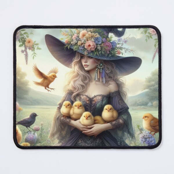 Item preview, beautiful woman with chicks fantasy easter landscape designed and sold by Expressions-Sel.