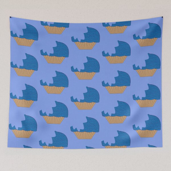 Item preview, Bitten Cupcake (Blue) designed and sold by Squeebird.